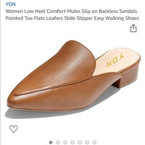 Tan Leather Mules